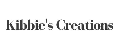 White background text Kibbie's Creations